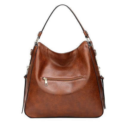 Luxury leather anti-theft hobo-style handbag + free small wallet