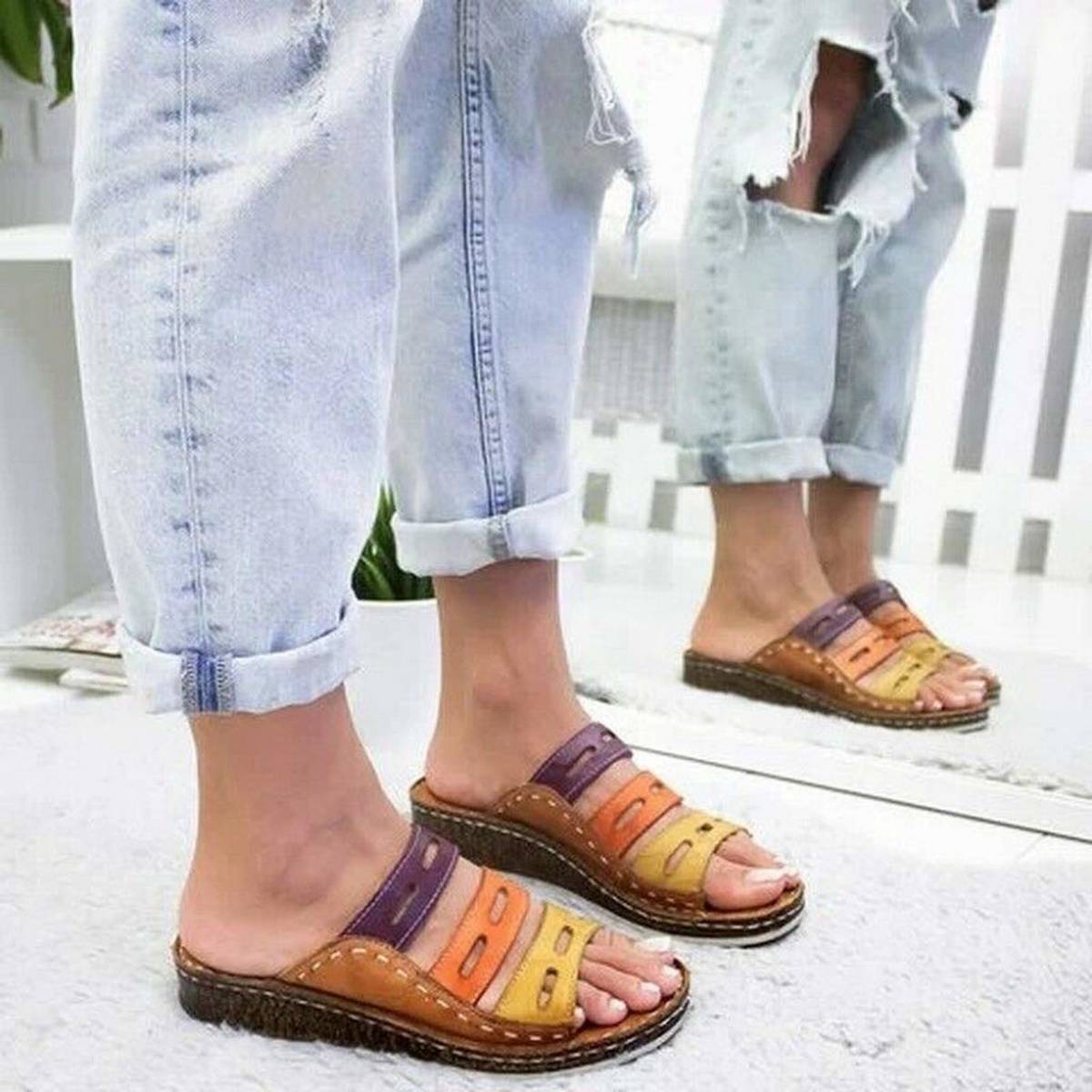 PREMIUM ORTHOPEDIC TRICOLOR SANDALS - 2025 BEST SELLER