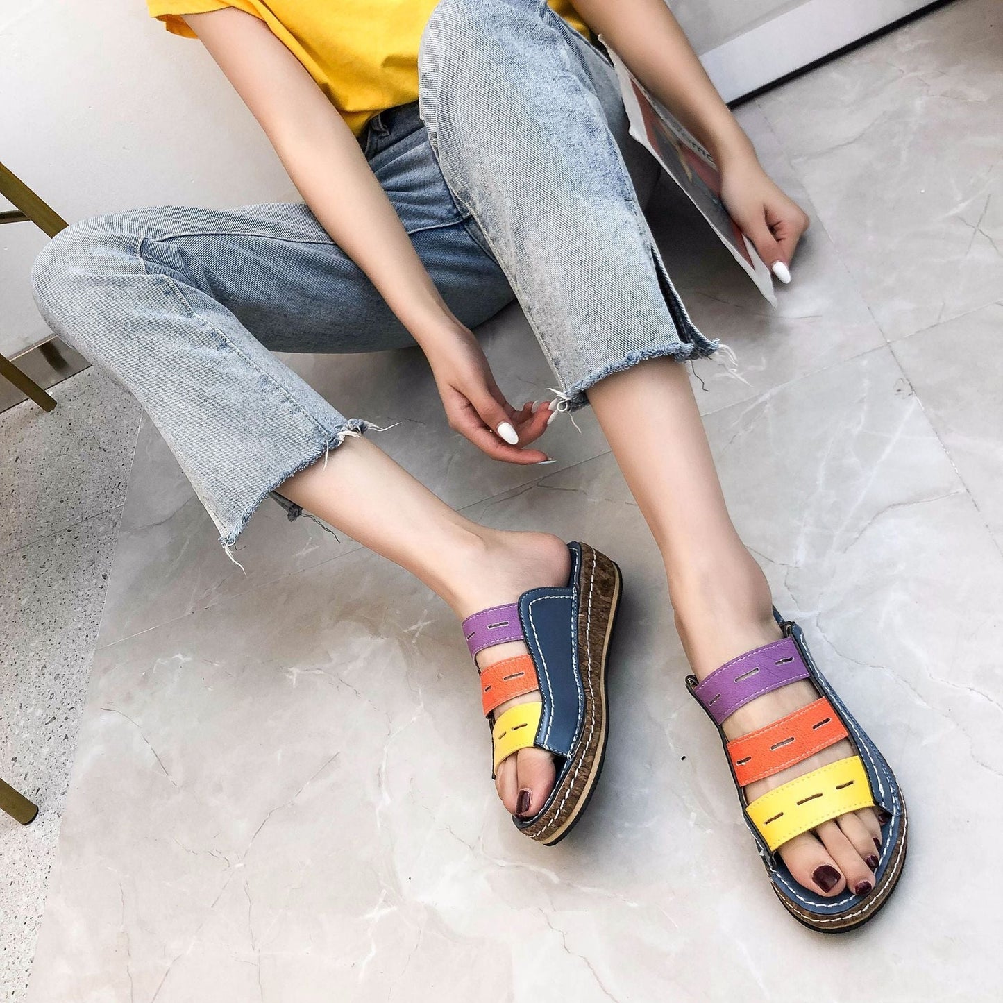 PREMIUM ORTHOPEDIC TRICOLOR SANDALS - 2025 BEST SELLER