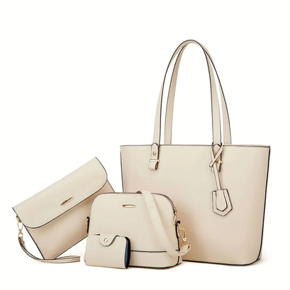 Set of 4 modern leather bags