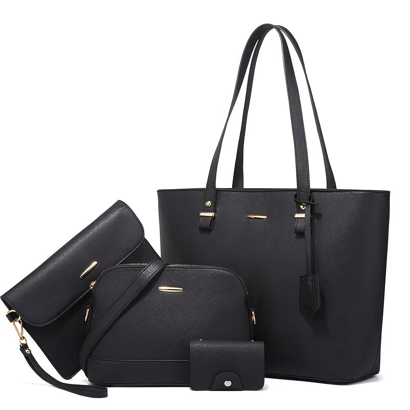 Set of 4 modern leather bags
