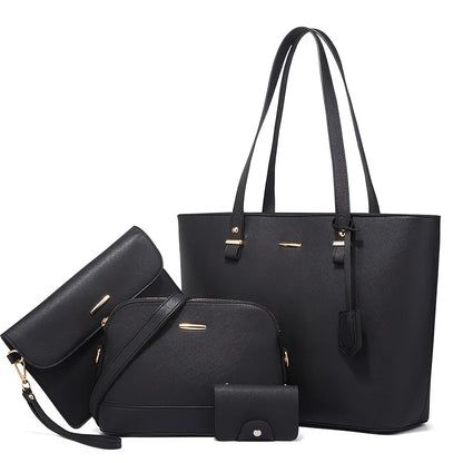 Set of 4 modern leather bags