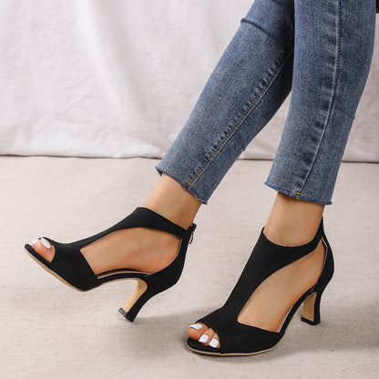 WOMEN ORTHOPEDIC MID-HEEL ROUND TOE SANDALS