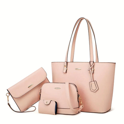 Set of 4 modern leather bags