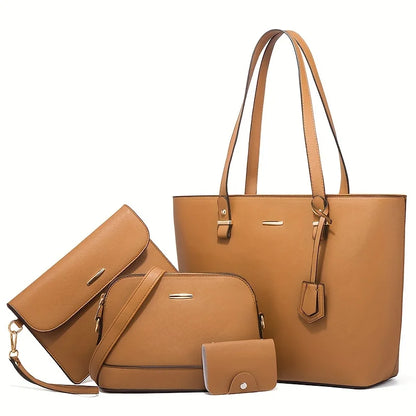 Set of 4 modern leather bags